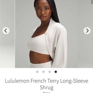 Lululemon Athletica Cream Long-Sleeve Shrug